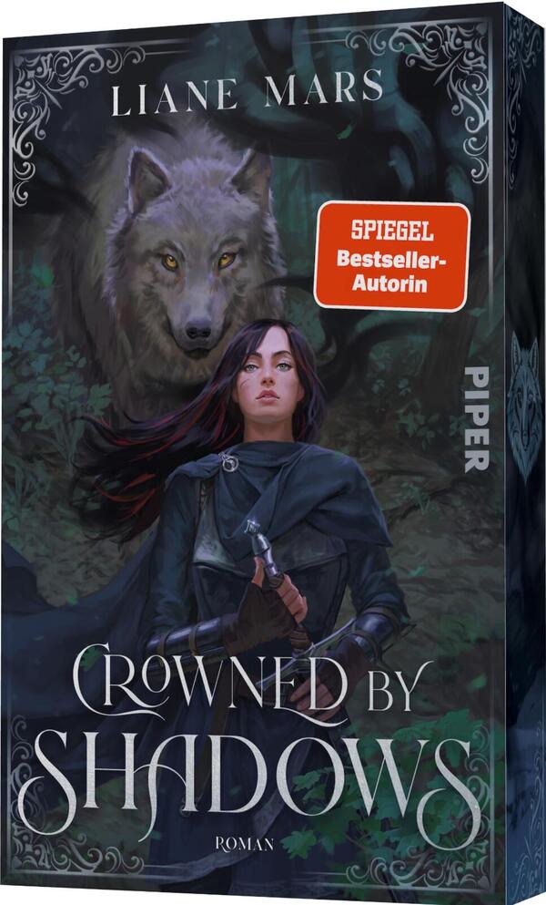 Außenansicht des Buches „Crowned by Shadows“