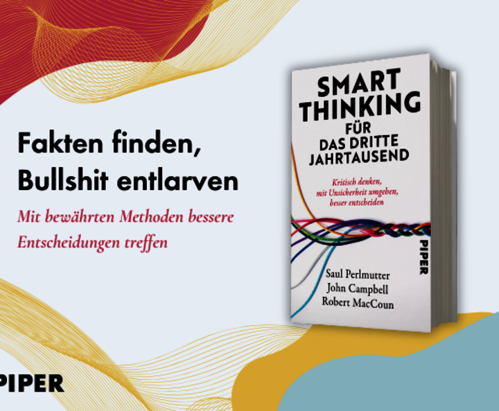 „Smart Thinking für das dritte Jahrtausend“ auf gestaltetem Banner