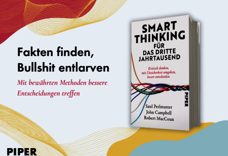 „Smart Thinking für das dritte Jahrtausend“ auf gestaltetem Banner