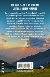 Rückansicht des Buches „Alpensolo“