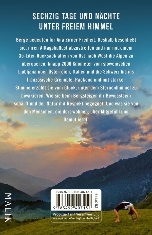 Rückansicht des Buches „Alpensolo“