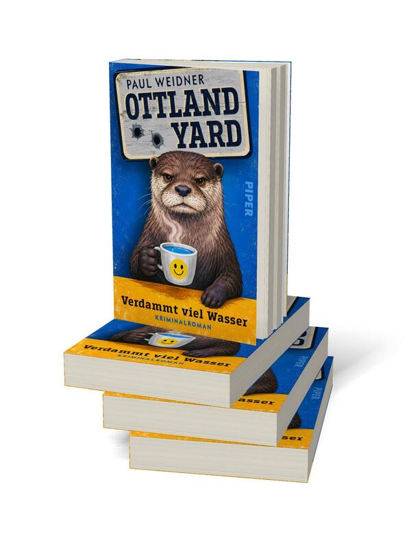 Bücherstapel des Buches „Ottland Yard – Verdammt viel Wasser“