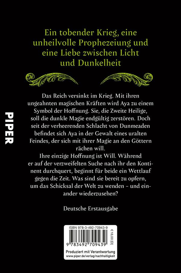 Rückansicht des Buches „The Curse of Gods“