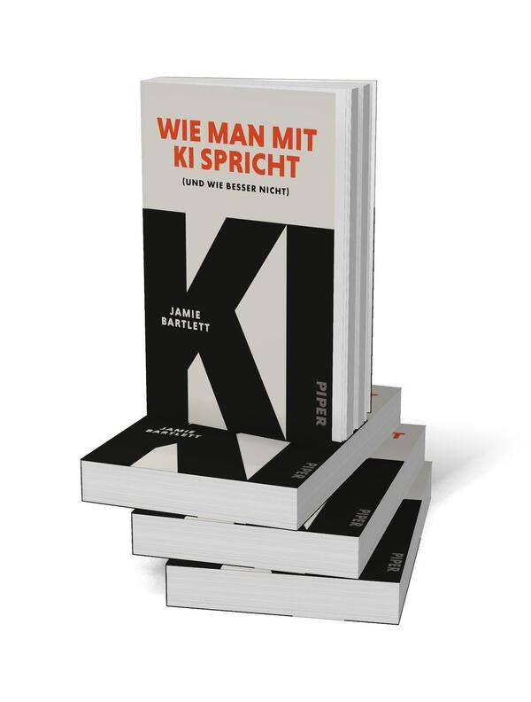 Bücherstapel des Buches „Wie man mit KI spricht“