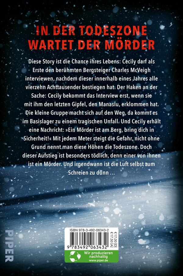 Rückansicht des Buches „Der Aufstieg – In eisiger Höhe wartet der Tod“