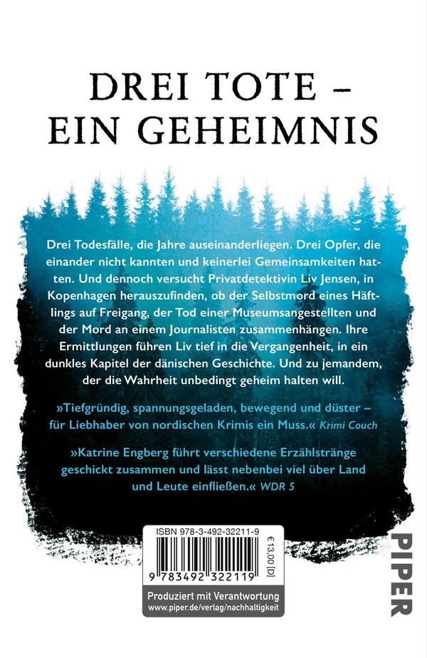 Rückansicht des Buches „Glutspur“