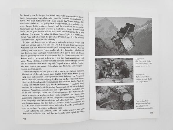 Innenansicht des Buches „Bergsüchtig“