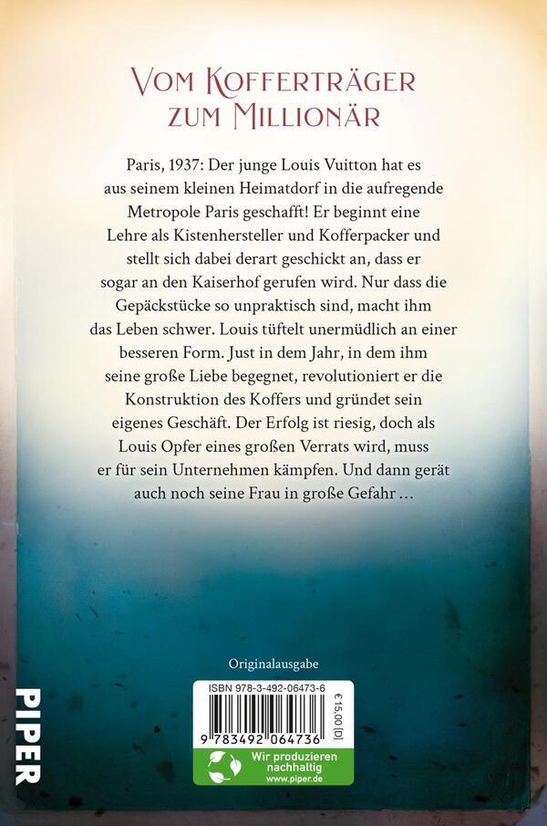 Rückansicht des Buches „Der Traum des Louis Vuitton“ 