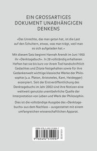 Rückansicht des Buches „Denktagebuch“