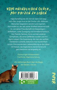 Rückansicht des Buches „Pfoten vom Tisch!“