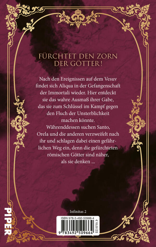 Rückansicht des Buches „Vicious Gods – Pakt aus Staub und Feuer“