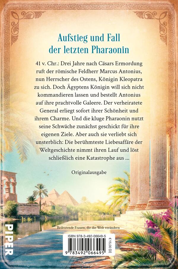 Rückansicht des Buches „Die letzte Pharaonin“