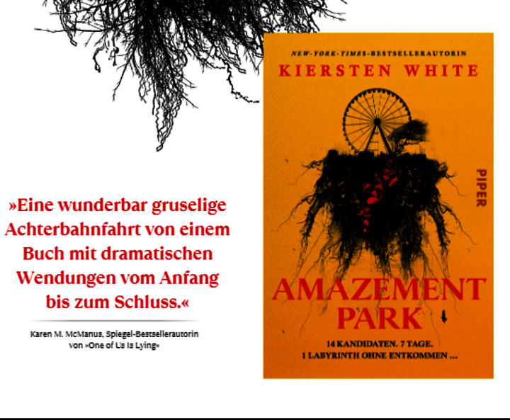 Pressestimme zu Kiersten Whites „Amazement Park“ mit Cover des Buches