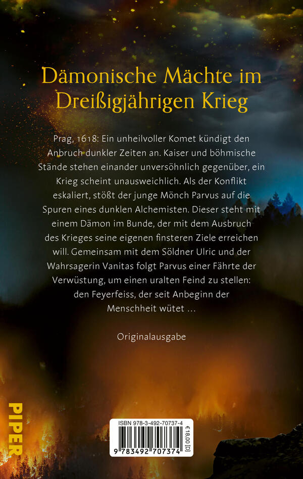 Rückansicht des Buches „Alchemie des Feuers“