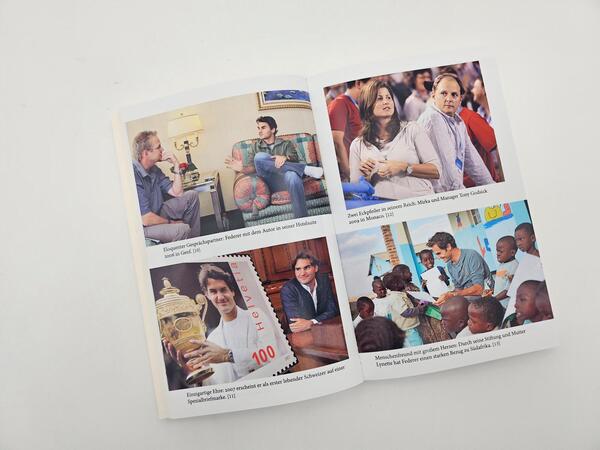 Außenansicht des Buches „Roger Federer“