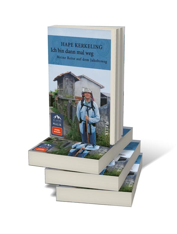 Bücherstapel des Buches „Ich bin dann mal weg“