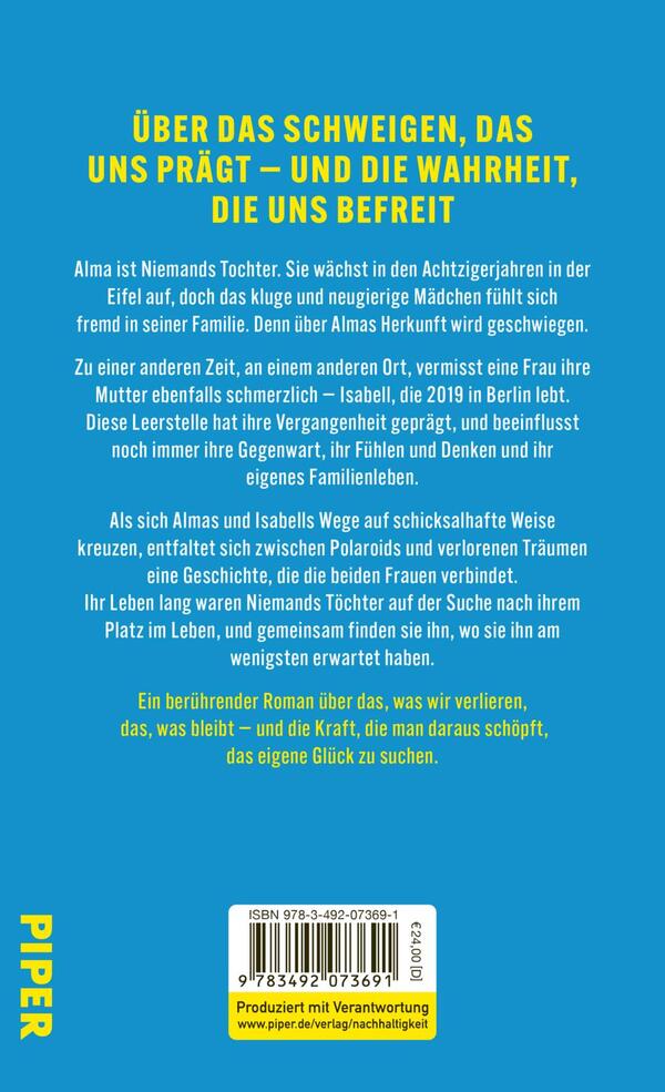 Rückansicht des Buches „Niemands Töchter“