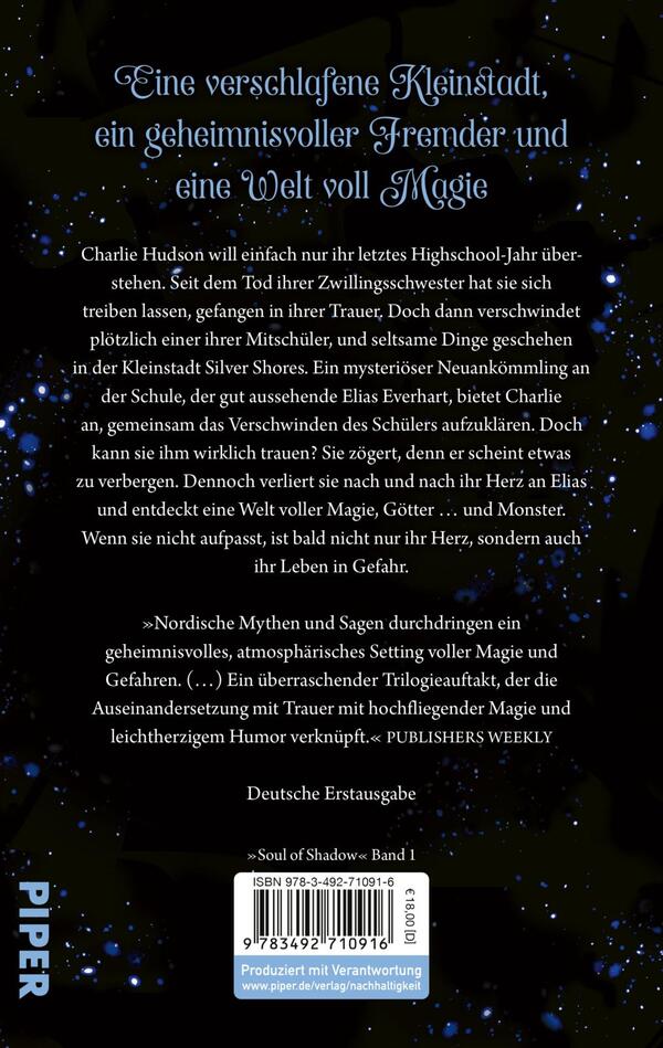 Rückansicht des Buches „Soul of Shadow“
