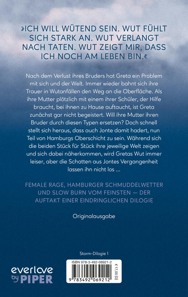 Rückansicht des Buches „Through Tempest and Tide“