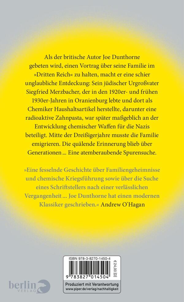 Rückansicht des Buches „Kinder des Radiums“ 
