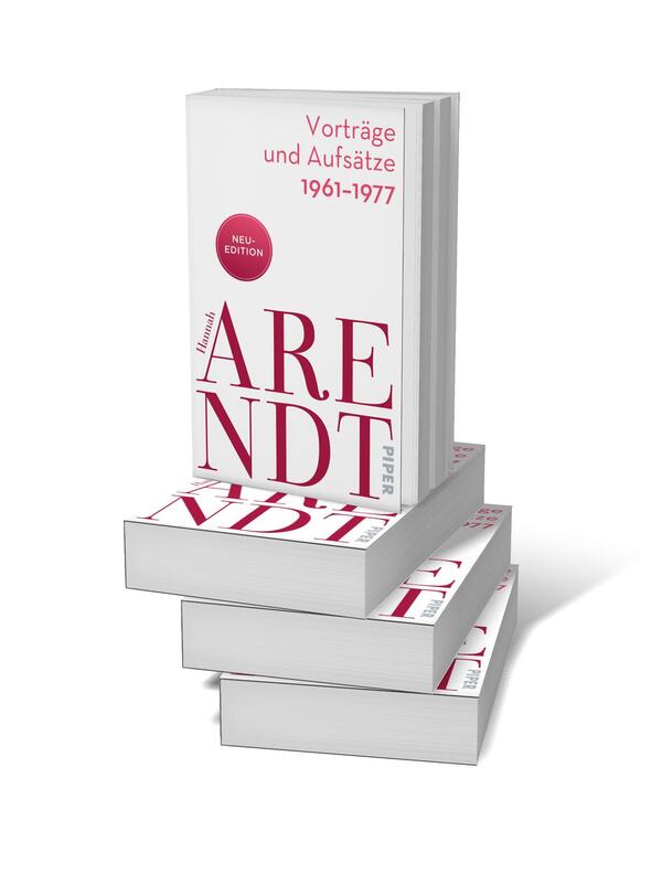 Bücherstapel des Buches „Vorträge und Aufsätze 1961–1977“