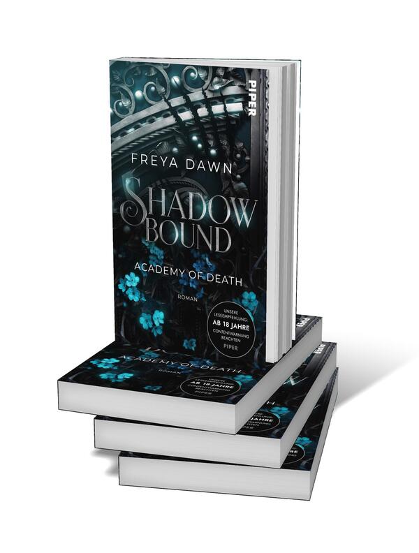 Bücherstapel des Buches „Shadowbound – Academy of Death“