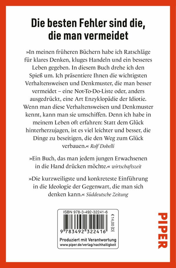 Rückansicht des Buches „Die Not-To-Do-Liste“
