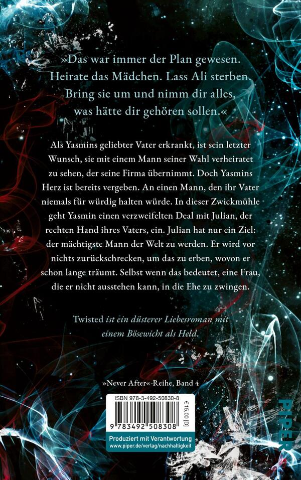 Rückansicht des Buches „Twisted“ 