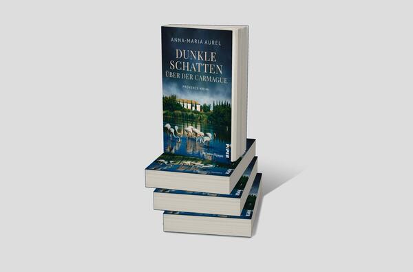 Bücherstapel des Buches „Dunkle Schatten über der Camargue“