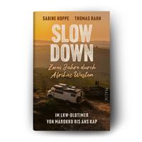 Außenansicht des Buches „Slow down – Zwei Jahre durch Afrikas Westen“
