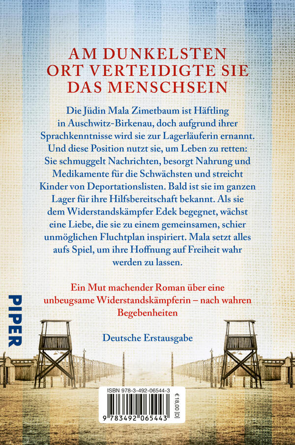 Rückansicht des Buches „Das Mädchen, das aus Auschwitz floh“