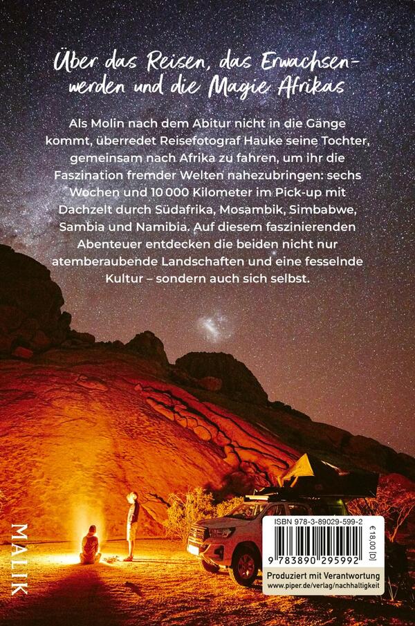 Rückansicht des Buches „Reisen lieben lernen“ 