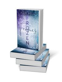 Bücherstapel des Buches „Frozen Frames – Funken auf dem Eis“