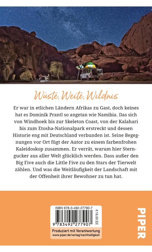 Rückansicht des Buches „Gebrauchsanweisung für Namibia“