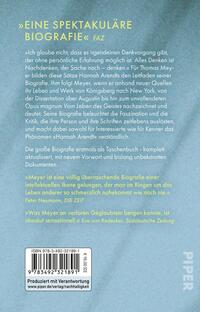 Rückansicht des Buches „Hannah Arendt“