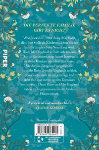 Rückansicht des Buches „Mrs England“ 