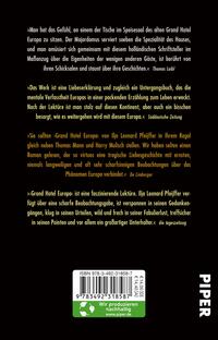 Rückansicht des Buches „Grand Hotel Europa“