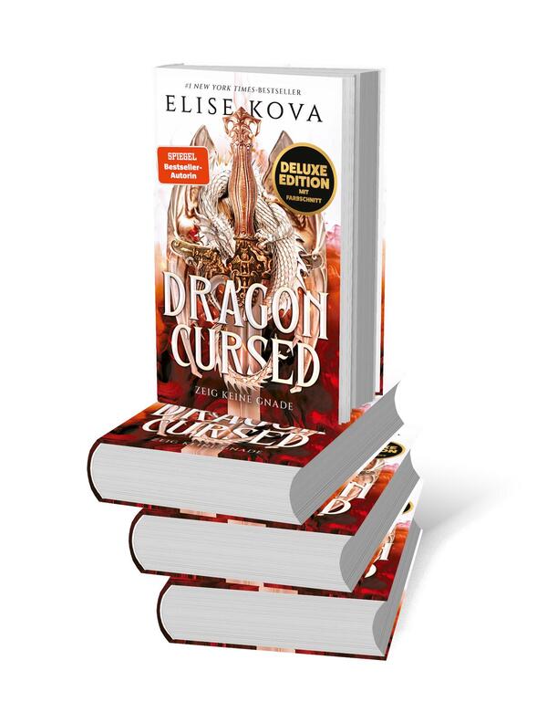 Bücherstapel des Buches „Dragon Cursed – Zeig keine Gnade (Deluxe-Ausgabe)“