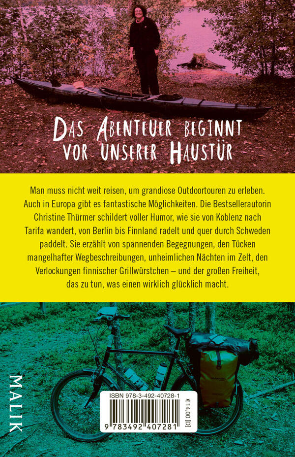 Rückansicht des Buches „Wandern. Radeln. Paddeln.“