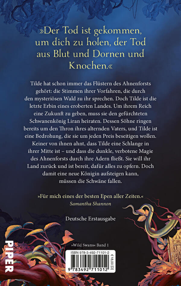Rückansicht des Buches „A Snake among Swans“