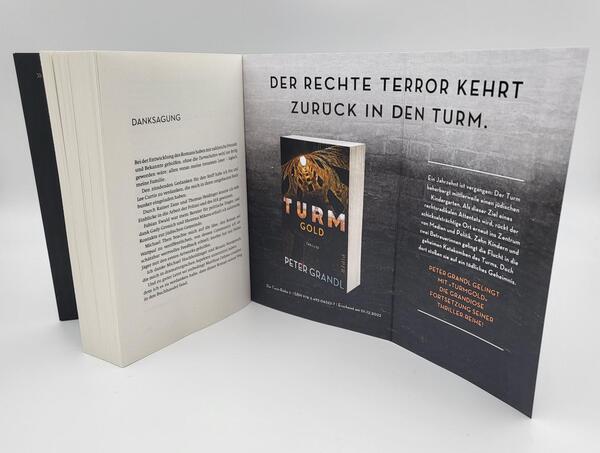Innenansicht des Buches „Turmschatten“