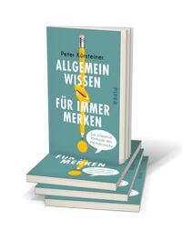 Bücherstapel des Buches „Allgemeinwissen für immer merken“