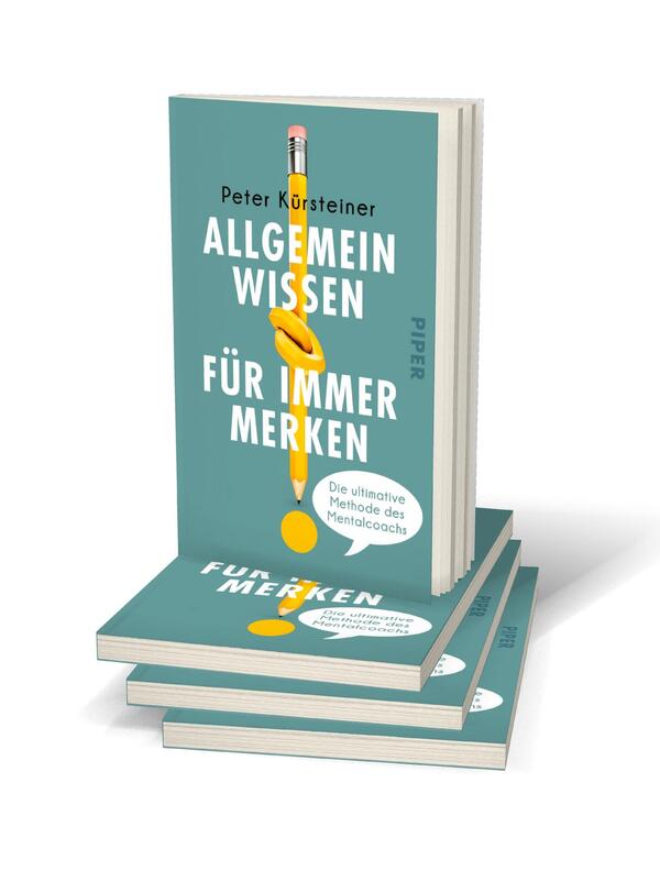 Bücherstapel des Buches „Allgemeinwissen für immer merken“