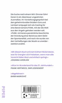 Rückansicht des Buches „Punk“ 