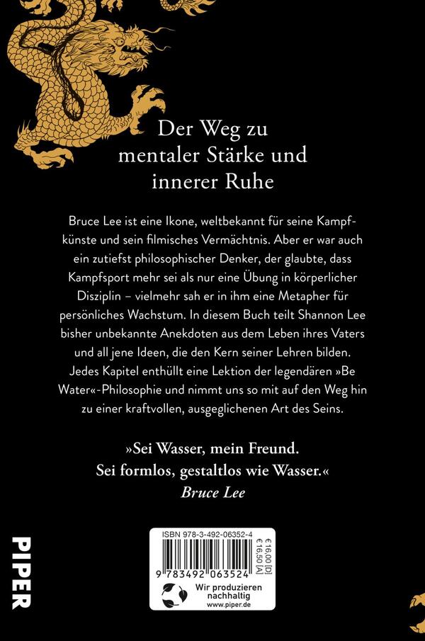 Rückansicht des Buches „Be Water, My Friend“