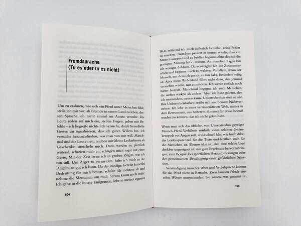 Innenansicht des Buches „Gebrauchsanweisung für Pferde“