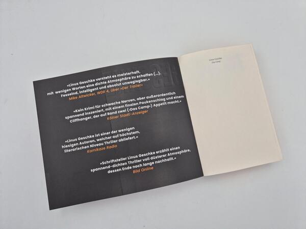 Außenansicht des Buches „Das Camp“