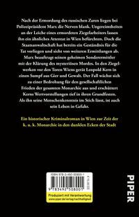 Rückansicht des Buches „Gesetz des Midas – Wiener Abgründe“