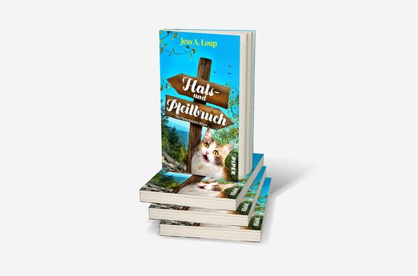 Bücherstapel des Buches „Hals und Pfeilbruch“