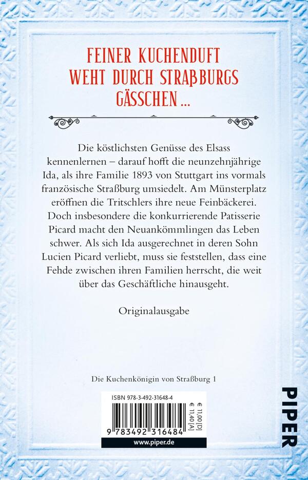 Rückansicht des Buches „Die Patisserie am Münsterplatz – Zeitenwandel “